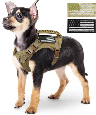 Tactical Dog Harness Pet Vest, Tactical Puppy Comfy Vest with Control Handle k9 Military Adjustable Pet Vest Harness for Outdoor Training (Medium, Black) in Saudi Arabia