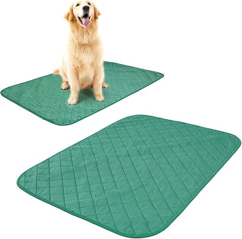 MANON ROSA Dog Pee Pad - Waterproof Leakproof Reusable with Bamboo Charcoal Fiber for Odor Control Puppy Training Potty Pads for Small Medium and Large Pets (Medium,Green) in Saudi Arabia