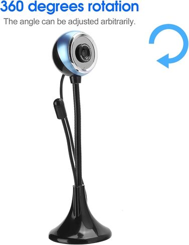 ASHATA Mini Web Camara مع ميكروفون، كاميرا ويب USB 480P HD تدور 360 درجة للكمبيوتر المكتبي والكمبيوتر المحمول وتسجيل مكالمات الفيديو والمؤتمرات، لاجتماع Skype Zoom in Saudi Arabia