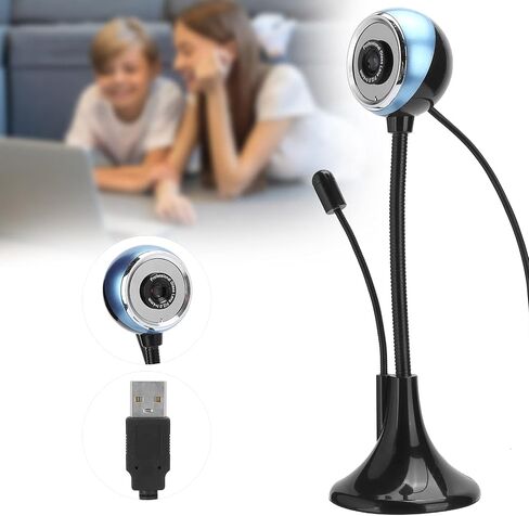 ASHATA Mini Web Camara مع ميكروفون، كاميرا ويب USB 480P HD تدور 360 درجة للكمبيوتر المكتبي والكمبيوتر المحمول وتسجيل مكالمات الفيديو والمؤتمرات، لاجتماع Skype Zoom in Saudi Arabia