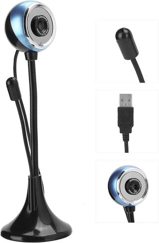 ASHATA Mini Web Camara مع ميكروفون، كاميرا ويب USB 480P HD تدور 360 درجة للكمبيوتر المكتبي والكمبيوتر المحمول وتسجيل مكالمات الفيديو والمؤتمرات، لاجتماع Skype Zoom in Saudi Arabia