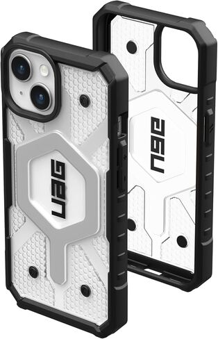 URBAN ARMOR GEAR UAG Case Compatible with iPhone 15 Case 6.1" Pathfinder Silver Built-in Magnet Compatible with MagSafe Charging Rugged Military Grade Dropproof Protective Cover in Saudi Arabia