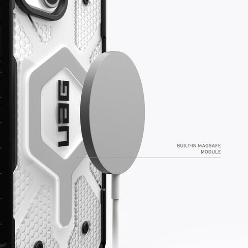 URBAN ARMOR GEAR UAG Case Compatible with iPhone 15 Case 6.1" Pathfinder Silver Built-in Magnet Compatible with MagSafe Charging Rugged Military Grade Dropproof Protective Cover in Saudi Arabia