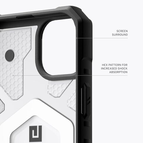 URBAN ARMOR GEAR UAG Case Compatible with iPhone 15 Case 6.1" Pathfinder Silver Built-in Magnet Compatible with MagSafe Charging Rugged Military Grade Dropproof Protective Cover in Saudi Arabia