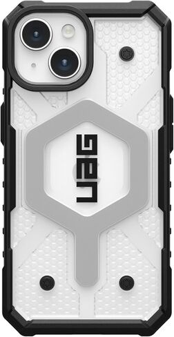 URBAN ARMOR GEAR UAG Case Compatible with iPhone 15 Case 6.1" Pathfinder Silver Built-in Magnet Compatible with MagSafe Charging Rugged Military Grade Dropproof Protective Cover in Saudi Arabia