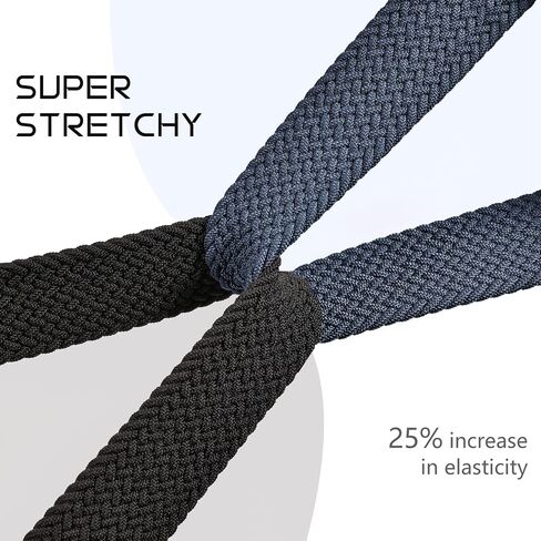 2 Pack Braided Stretchy Nylon Compatible with Kuizil T70 Smart Watch Band/JeeJTek TGW008/zakotu Y66/uaue T60 Smartwatch, Quick Release Solo Loop Sport Elastic Strap Wristbands for Men Women in Saudi Arabia