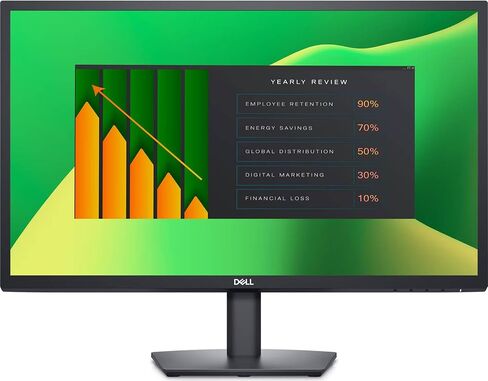 شاشة Dell مقاس 24 بوصة FHD VA (1920x1080) 60 هرتز خالية من الوميض، شاشة مضادة للتوهج، 1 x DisplayPort، 1 x VGA، حامل VESA (100x100 مم)، مثالية للمنزل والأعمال، لون أسود (أحدث طراز 2024) in Saudi Arabia