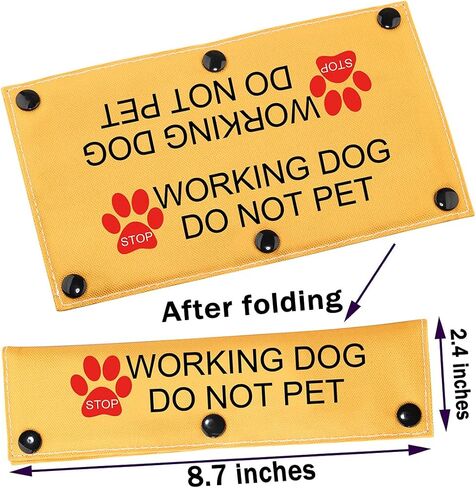 PWHAOO Service Dog Leash Sleeve Dot Not Pet Working Dog Leash Sleeve Service Dog Leash Wrap (Stop Ignore me Sleeve) in Saudi Arabia