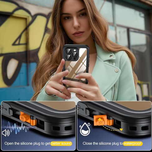 حافظة ANTSHARE لهاتف iPhone 16 Pro، واقي شاشة مدمج مقاوم للماء، [مقاومة للسقوط العسكري بطول 12 قدمًا] [مقاومة للصدمات لجسم كامل] [مقاومة للغبار] [IP68 تحت الماء] حافظة هاتف لهاتف iPhone 16 Pro مقاس 6.3 بوصات - أسود/شفاف in Saudi Arabia
