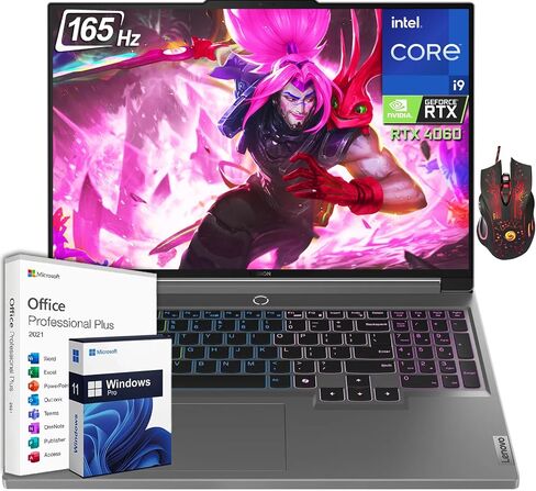Lenovo Legion 5i 16" WQXGA 165Hz Gaming Laptop, Intel i9-14900HX Up to 5.8GHz, 64GB DDR5, 2TB SSD, GeForce RTX 4060, RGB Backlit KB, WiFi 6E, FHD Webcam, Microsoft Office Lifetime License & Win11 Pro in Saudi Arabia