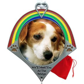 Pet Remembrance Rainbow Bridge Photo Ornament