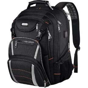 Travel Laptop Backpack,Extra Large 18.4 Inch Laptop RFID Anti Theft TSA Friendly Backpack with USB Charging Port,Water Resistant,Computer Bag for Women Men Notebook&Basketball