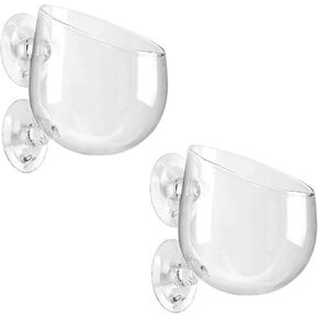 WHJY Clear Aquarium Suction Cups, Round Aquarium Plant Holder, Fish Tank Plant Holder, Fishbowl Cups Aquarium Plant Pots – Set of 4