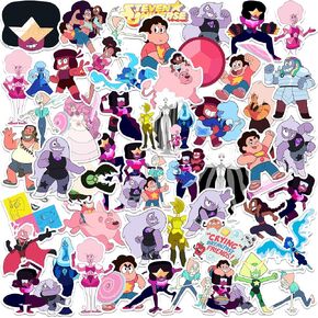 Steven Universe 50ct Vinyl Large Deluxe Stickers Variety Pack - Laptop, Water Bottle, Scrapbooking, Tablet, Skateboard, Indoor/Outdoor