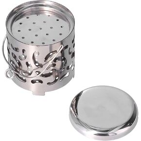 Mini Portable Camping Heaters Stove Outdoor Mini Warmer, Stainless Steel Mini Wood Burning Stove Backpacking Stove Camping Cookware Rocket Stove Solid Alcohol Stove for Camping