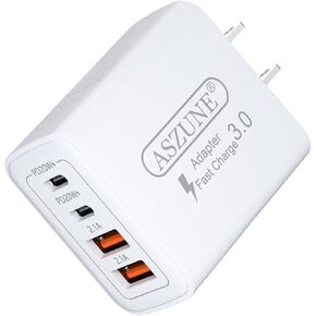USB C Wall Charger 40W 4-Port,USBC Cube Power Adapter Wall Plug Multiport Type C Brick for Apple Watch Series 9/8/7/6/5/4/3/Ultra 2/1/SE,iPhone 15 Plus/15 Pro Max (2-Pack)