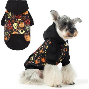 KOOLTAIL Dog Hoodies, Soft Dog Sweater, Spring Dog Coats, Warm Fleece Pet Clothes Hooded Sweatshirt with Pocket for Small Medium Large Dogs Cats Boys Girls, Holiday Flower Purple M