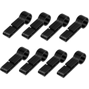 8pcs Non-Slip Buckle Flashlight Holder Black Hard Hat Plastic Stand Helmet Black Hard Hat Hook Hard Hat Holder Hardhat Hooks Hard Hat Light Clips Hardhat Clips Black Headlamp Clip