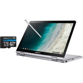 Samsung Chromebook Plus V2 Business 2-in-1 Laptop 12.2" Touchscreen WUXGA Display (Intel Celeron 3965Y, 4GB LPDDR3, 64GB SSD, Active Pen, WiFi 5, Webcam, Chrome OS) with 128GB microSDXC Card