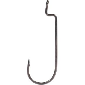 BKK Offset Worm Round Bend Bass Hooks | 25% Stronger HCS Wire | Universal Plastic Worm Fit | Super Slide Coating | Cold Forged Shank | Weedless Fishing