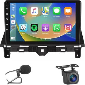 Car Stereo for Honda Accord Radio 08-13 (2GB+32GB) Wireless Carplay and Android Auto 4G+WiFi GPS Navigation 10.1 Inch Touchscreen Head Unit with HD Backup Camera/Bluetooth/Miror Link/MIC/RDS/FM/SWC