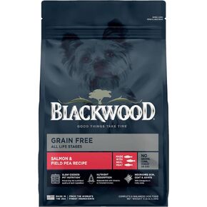 Blackwood Grain Free Dry Dog Food, Salmon & Field Pea Recipe, 24 Pound Bag for All Life Stages, Slow Cooked with Vitamins & Minerals for a Balanced Diet
