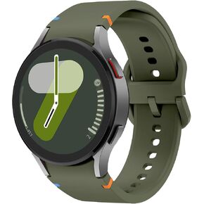Sport Watch Bands Compatible with Samsung Galaxy Watch 7 FE 6 5 4 Band 40mm 44mm/Galaxy Watch 6 Classic Bands 43mm 47mm/Watch 4 Classic 46mm 42mm/Watch 5 Pro Band 45mm,No Gap Silicone Strap Men Women