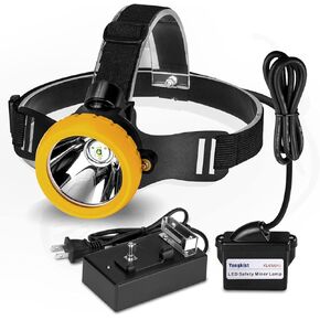 Safety Mining Light Professional Mining Headlamp 1+6 LED Coon Hunting Light Hard Hat Explosion Proof Mining Cap Lamp Waterproof Headlight for Outdoor (KL6M.Plus-Medium Size)