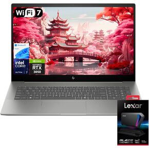 HP Envy 17t-cw100 Daily Laptop | 17.3" FHD Touchscreen | Intel Core Ultra 7 | NVIDIA GeForce RTX 3050 | 16GB DDR5 RAM | 1TB SSD | Wi-Fi 7 | Backlit KB | W11 Home | with 512GB RGB Portable SSD Bundle