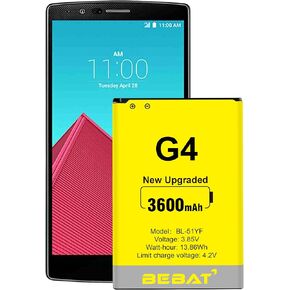 Replacement Battery for LG G4,3600mAh High Capacity New 0 Cycle Li-ion BL-51YF Battery for LG G4 Model LS991 US991 VS986 VS999 H812 H815 H810 H811 Vista 2 H740 STYLO LS770 H631 MS631 H634