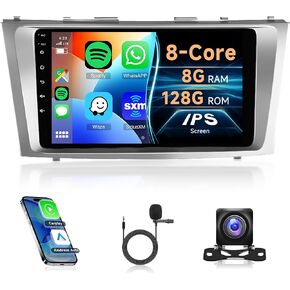 8Core 8G 128G Radio for Toyota Camry 2006-2011, Rimoody Android 13 Car Stereo 9 Inch with Wireless Carplay Android Auto GPS 4G-WiFi Bluetooth 5.0 FM/AM/RDS DSP-36 Mirror Link Backup Camera