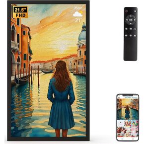 Large-Digital-Picture-Frame 21.5 inch Digital Frame - 32GB Dual-WiFi Digital Frame IPS Panel, Share Photo Video via APP Email, Unlimited Cloud Storage, Wall Mountable for Home Decor, Gift for Mom Dad