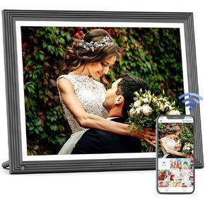 15-inch Smart Digital Picture Frame - FULLJA WiFi Digital Photo Frame with Touch Screen, Wall Mountable, 32GB, Motion Sensor, Unlimited Cloud Storage, Best Gifts for Loved Ones