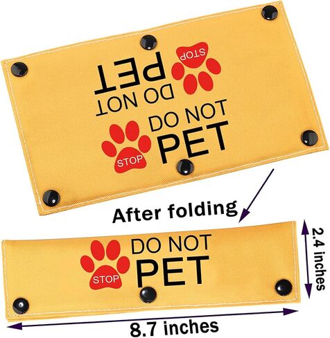 PWHAOO Service Dog Leash Sleeve Dot Not Pet Working Dog Leash Sleeve Service Dog Leash Wrap (Stop Ignore me Sleeve) in Saudi Arabia