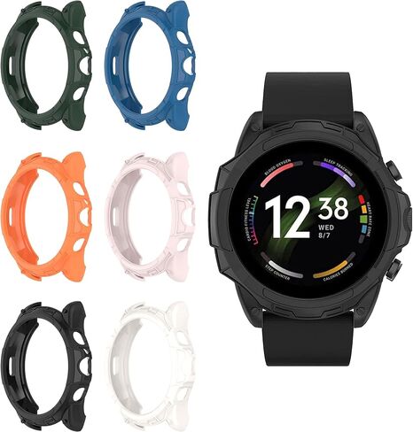 حافظة واقية متوافقة مع Fossil Gen 6 42mm/44mm غطاء حماية من مادة TPU إطار مضاد للخدش لـ Fossil Women' Gen 6 42mm/Men's Gen 6 44mm ملحقات الساعة الذكية تغطية حامية (44 ملم) in Saudi Arabia
