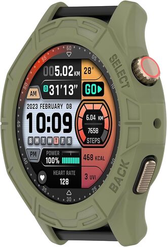واقي شاشة FitTurn متوافق مع ساعة Amazfit Cheetah/Amazfit Cheetah Pro الذكية، جراب ناعم من مادة TPU وغطاء ممتص للصدمات رفيع للغاية وغطاء حماية عام ودرع هيكلي (3 عبوات-2) in Saudi Arabia