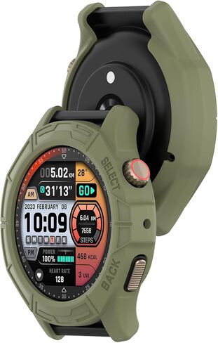 واقي شاشة FitTurn متوافق مع ساعة Amazfit Cheetah/Amazfit Cheetah Pro الذكية، جراب ناعم من مادة TPU وغطاء ممتص للصدمات رفيع للغاية وغطاء حماية عام ودرع هيكلي (3 عبوات-2) in Saudi Arabia