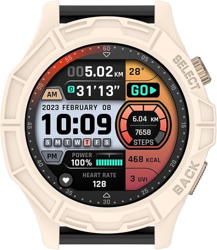 واقي شاشة FitTurn متوافق مع ساعة Amazfit Cheetah/Amazfit Cheetah Pro الذكية، جراب ناعم من مادة TPU وغطاء ممتص للصدمات رفيع للغاية وغطاء حماية عام ودرع هيكلي (3 عبوات-2) in Saudi Arabia