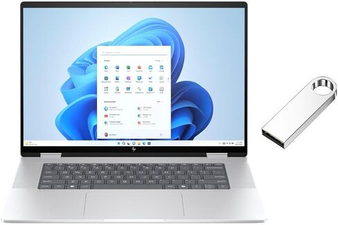 كمبيوتر محمول HP Envy 2 في 1 مقاس 16 بوصة 2K بشاشة تعمل باللمس | معالج Intel Core Ultra 5 | رسومات Intel مدمجة | إضاءة خلفية | فضي | ذاكرة وصول عشوائي (RAM) سعة 16 جيجابايت DDR5 | محرك أقراص SSD سعة 1024 جيجابايت | Windows 11 Home | حزمة مع محرك أقراص فلا in Saudi Arabia