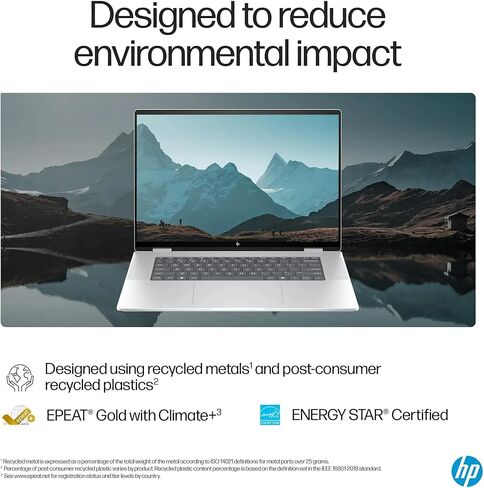 كمبيوتر محمول HP Envy 2 في 1 بشاشة لمس، Intel Core Ultra 7، Envy x360 16 بوصة كمبيوتر محمول مساعد، Thunderbolt 4، كاميرا 5MP IR، Wi-Fi 6E، Windows 11، W/Stylus Pen (16 جيجابايت RAM | 2 تيرابايت PCIe SSD ) in Saudi Arabia
