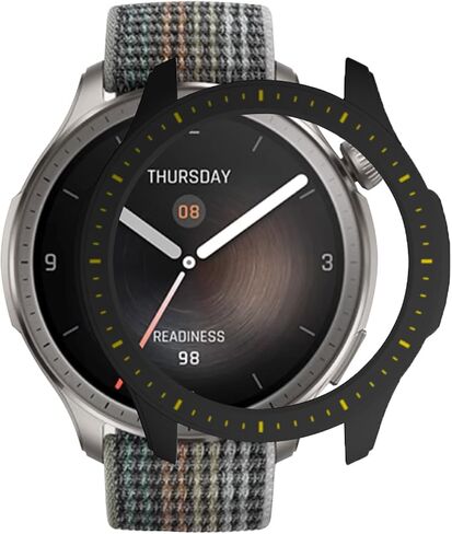 مناسب لغطاء حافظة Amazfit Balance، غطاء حماية متين مقاوم للصدمات وإطار واقي من الصدمات لساعة Amazfit Balance الذكية (أسود) in Kuwait