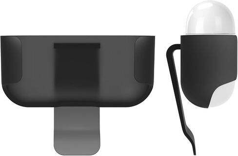 Geekria Wireless Earbuds Case Ultra Light Belt Clip Pocket Holder, Compatible with AirPod Pro, AirPod Pro 2 True Wireless Earbuds, Charging Port Accessible (Black) in Saudi Arabia