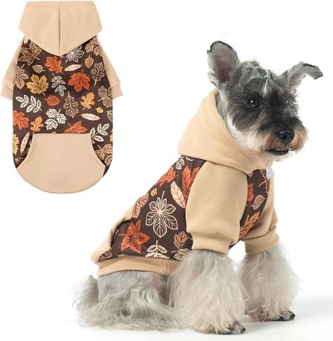 KOOLTAIL Dog Hoodies, Soft Dog Sweater, Spring Dog Coats, Warm Fleece Pet Clothes Hooded Sweatshirt with Pocket for Small Medium Large Dogs Cats Boys Girls, Holiday Flower Purple M in Saudi Arabia