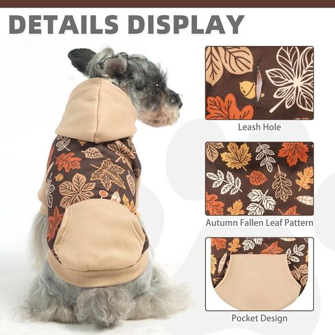 KOOLTAIL Dog Hoodies, Soft Dog Sweater, Spring Dog Coats, Warm Fleece Pet Clothes Hooded Sweatshirt with Pocket for Small Medium Large Dogs Cats Boys Girls, Holiday Flower Purple M in Saudi Arabia