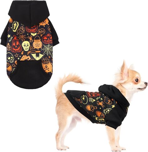 KOOLTAIL Dog Hoodies, Soft Dog Sweater, Spring Dog Coats, Warm Fleece Pet Clothes Hooded Sweatshirt with Pocket for Small Medium Large Dogs Cats Boys Girls, Holiday Flower Purple M in Saudi Arabia
