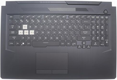 مسند راحة اليد بديل جديد لجهاز Asus TUF Gaming A17 FA706IU FA706IH FA706II FA706IC FA706IE FA706IHR F17 FX706HC FX706HCB FX706LI FX706HE حافظة علوية مع لوحة مفاتيح LED RGB US in Kuwait