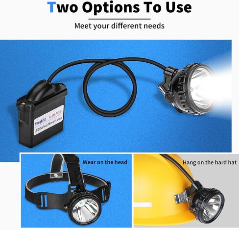 Safety Mining Light Professional Mining Headlamp 1+6 LED Coon Hunting Light Hard Hat Explosion Proof Mining Cap Lamp Waterproof Headlight for Outdoor (KL6M.Plus-Medium Size) in Saudi Arabia