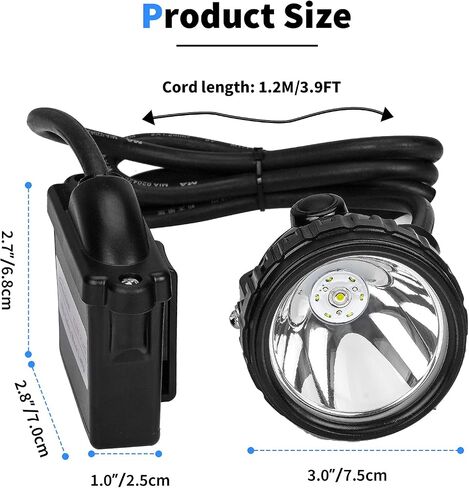 Safety Mining Light Professional Mining Headlamp 1+6 LED Coon Hunting Light Hard Hat Explosion Proof Mining Cap Lamp Waterproof Headlight for Outdoor (KL6M.Plus-Medium Size) in Saudi Arabia