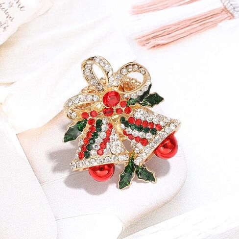 HEIDKRUEGER Christmas Stretch Rings Christmas Tree Winter Snowflake Santa Elastic Rings Festive Crystal Rhinestone Statement Finger Rings Holiday Jewelry for Women Girls Xmas Party in Kuwait