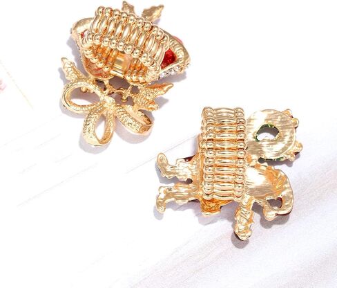 HEIDKRUEGER Christmas Stretch Rings Christmas Tree Winter Snowflake Santa Elastic Rings Festive Crystal Rhinestone Statement Finger Rings Holiday Jewelry for Women Girls Xmas Party in Kuwait